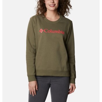 Columbia Sweater Dames, Logo Crew Top Grijs Groen, 18TJXMKAC